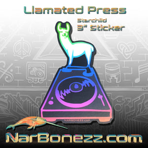 Llamated Press Stickers - NARBONEZZ